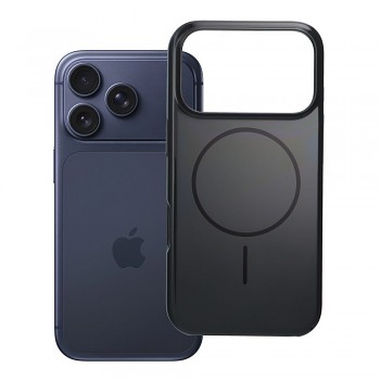 Kryt pro iPhone 17 Pro / 18 Pro s nízkým okrajem fotoaparátu Glossy Mag Cover kompatibilní s MagSafe černý