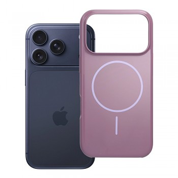 Kryt pro iPhone 17 Pro / 18 Pro s nízkým okrajem fotoaparátu Glossy Mag Cover kompatibilní s MagSafe fialový