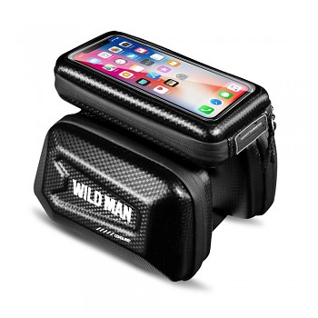 Wildman cestovní brašna na rám kola se zipem E6S 1.2L (4 "- 7") černý