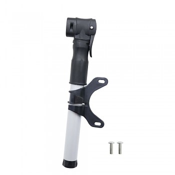 Mini pumpička s držákem na kolo / koloběžku FSPMP-387 černo-stříbrná