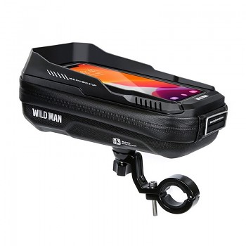 Wildman cestovní brašna na řídítka kola se zipem 0.5L (4 "- 7") XT3S černý
