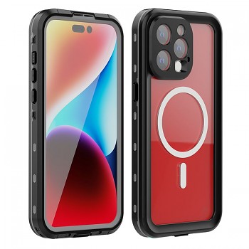 Kryt pro iPhone 15 PRO MAX Shellbox DOT vodotěsný kompatibilní s MagSafe černý