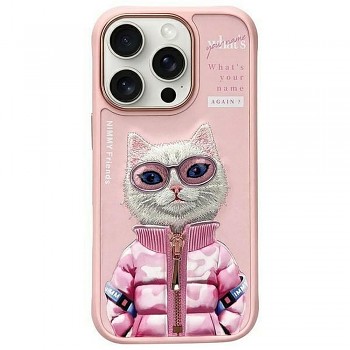 Nimmy kryt COOL&CUTE 2.0 Cat pro IPHONE 16 Pro růžový