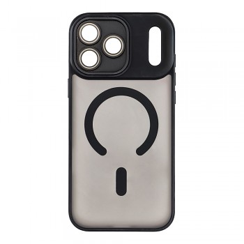 Kryt pro iPhone 17 Pro Max / 18 Pro Max s nízkým okrajem fotoaparátu Variete Mag Cover kompatibilní s MagSafe černý