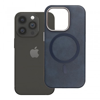 Kryt pro iPhone 14 PRO Gentleman Mag Cover kompatibilní s MagSafe tmavě modrý