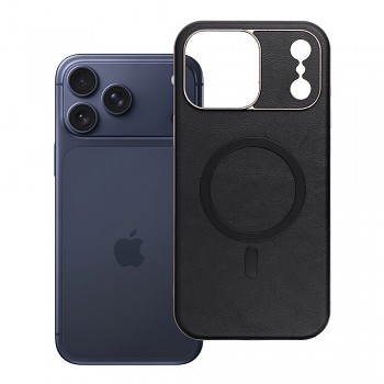 Kryt pro iPhone 17 Pro Max / 18 Pro Max s nízkým okrajem fotoaparátu Gentleman Mag Cover kompatibilní s MagSafe černý