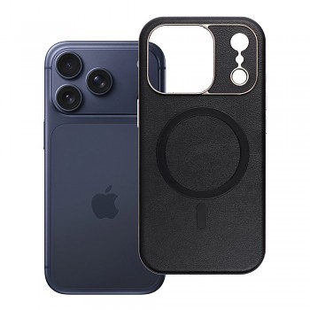 Kryt pro iPhone 17 Pro / 18 Pro s nízkým okrajem fotoaparátu Gentleman Mag Cover kompatibilní s MagSafe černý