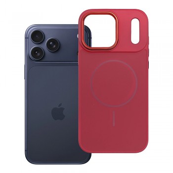 Kryt pro iPhone 17 Pro Max / 18 Pro Max s nízkým okrajem fotoaparátu Frame Mag Cover kompatibilní s MagSafe purpurový