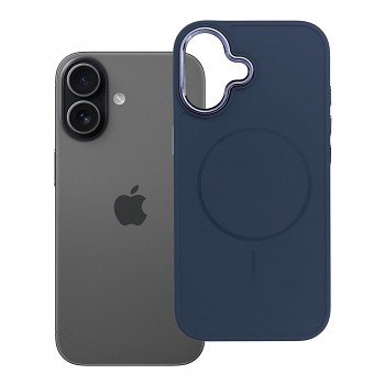 Kryt pro iPhone 17 Frame Mag Cover kompatibilní s MagSafe tmavě modrý