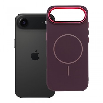 Kryt pro iPhone 17 AIR Frame Mag Cover kompatibilní s MagSafe fialový