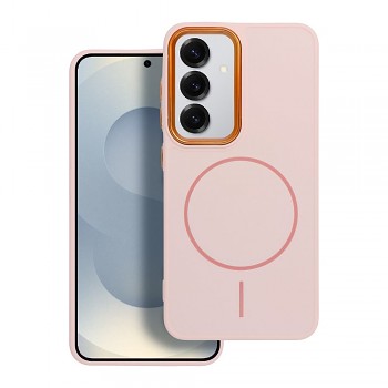 Kryt pro Samsung A17 / A18 Frame Mag Cover kompatibilní s MagSafe pudrově růžový