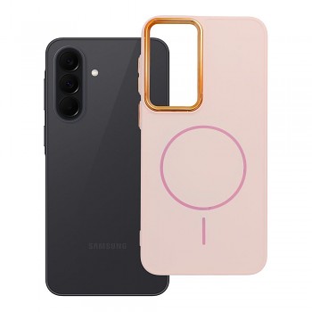 Kryt pro Samsung A37 Frame Mag Cover kompatibilní s MagSafe pudrově růžový