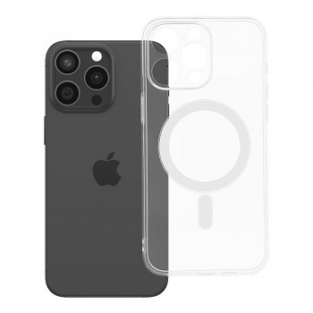 Kryt pro iPhone 15 PRO MAX Clear Case 2 mm Mag Cover kompatibilní s MagSafe (ochrana fotoaparátu) transparentní