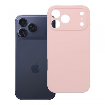 Silikonový kryt pro iPhone 17 Pro Max / 18 Pro Max s nízkým okrajem fotoaparátu 2 mm (ochrana fotoaparátu) kompatibilní s MagSafe pudrově růžový