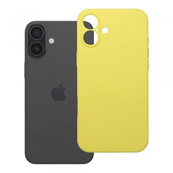 Silikonový kryt pro iPhone 16 PLUS 2 mm (ochrana fotoaparátu) kompatibilní s MagSafe žlutý