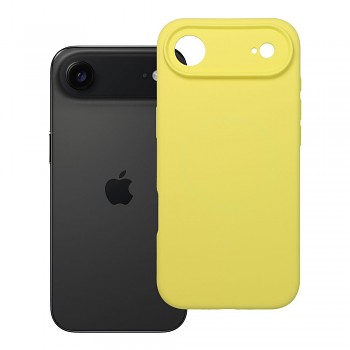 Silikonový kryt pro iPhone 17 AIR 2 mm (ochrana fotoaparátu) kompatibilní s MagSafe žlutý