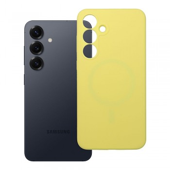 Silikonový kryt pro Samsung S25 PLUS 2 mm (ochrana fotoaparátu) kompatibilní s MagSafe žlutý