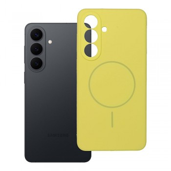 Silikonový kryt pro Samsung S26 PLUS 2 mm (ochrana fotoaparátu) kompatibilní s MagSafe žlutý