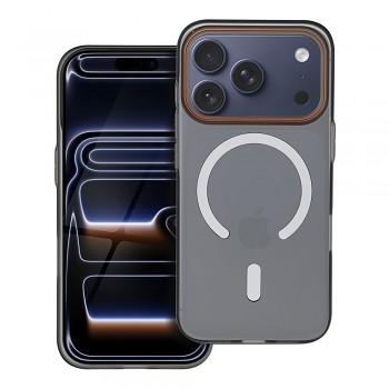 Kryt pro iPhone 17 Pro / 18 Pro s nízkým okrajem fotoaparátu Go Orange kompatibilní s MagSafe černý