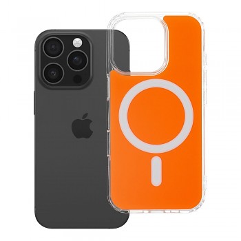Kryt pro iPhone 16 PRO Clear Fusion Mag Cover kompatibilní s MagSafe Hermes oranžový
