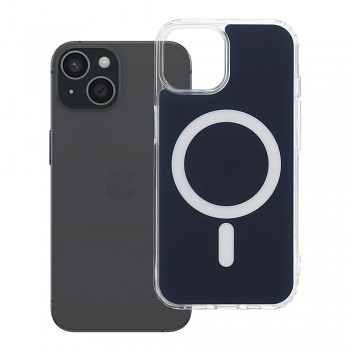 Kryt pro iPhone 15 Clear Fusion Mag Cover kompatibilní s MagSafe tmavě modrý