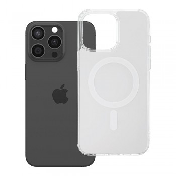 Kryt pro iPhone 15 PRO MAX Clear Fusion Mag Cover kompatibilní s MagSafe bílý
