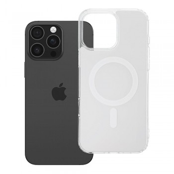Kryt pro iPhone 16 PRO MAX Clear Fusion Mag Cover kompatibilní s MagSafe bílý