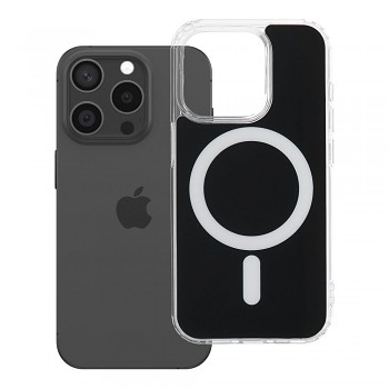 Kryt pro iPhone 15 PRO Clear Fusion Mag Cover kompatibilní s MagSafe černý