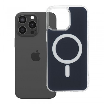 Kryt pro iPhone 15 PRO MAX Clear Fusion Mag Cover kompatibilní s MagSafe tmavě modrý