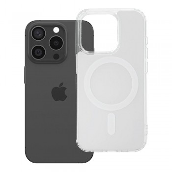Kryt pro iPhone 15 PRO Clear Fusion Mag Cover kompatibilní s MagSafe bílý