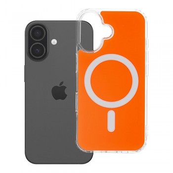 Kryt pro iPhone 16 Clear Fusion Mag Cover kompatibilní s MagSafe Hermes oranžový