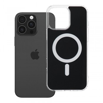 Kryt pro iPhone 16 PRO MAX Clear Fusion Mag Cover kompatibilní s MagSafe černý