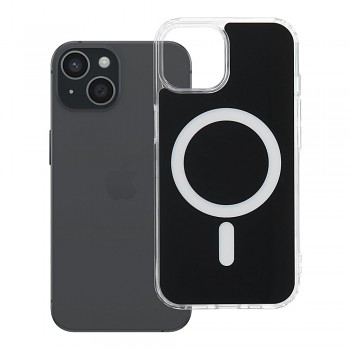 Kryt pro iPhone 15 Clear Fusion Mag Cover kompatibilní s MagSafe černý
