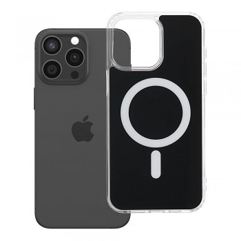 Kryt pro iPhone 15 PRO MAX Clear Fusion Mag Cover kompatibilní s MagSafe černý