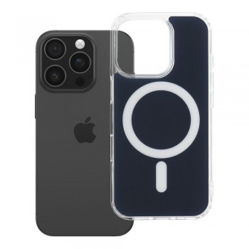 Kryt pro iPhone 16 PRO Clear Fusion Mag Cover kompatibilní s MagSafe tmavě modrý