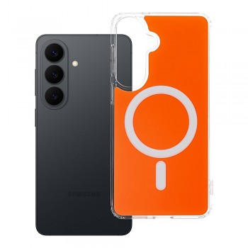 Kryt pro Samsung S26 PLUS Clear Fusion Mag Cover kompatibilní s MagSafe Hermes oranžový