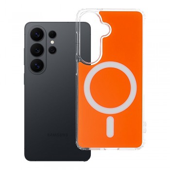 Kryt pro Samsung S26 Clear Fusion Mag Cover kompatibilní s MagSafe Hermes oranžový