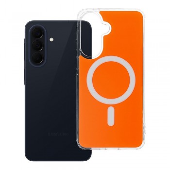 Kryt pro Samsung A57 Clear Fusion Mag Cover kompatibilní s MagSafe Hermes oranžový