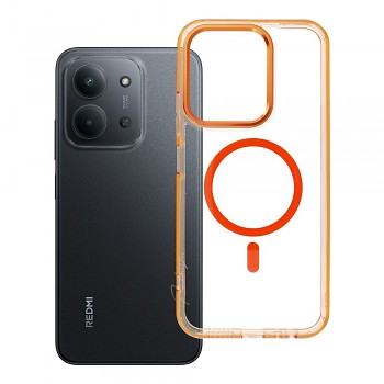 Kryt pro Xiaomi Redmi 15C (173.16 x 81.07 x 8.2) Frame Clear Hybrid Mag Cover kompatibilní s MagSafe Hermes oranžový