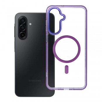 Kryt pro Samsung A17 / A18 Frame Clear Hybrid Mag Cover kompatibilní s MagSafe fialový