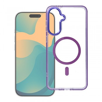 Kryt pro Samsung S26 Frame Clear Hybrid Mag Cover kompatibilní s MagSafe fialový