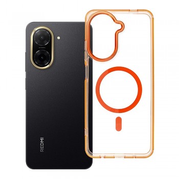 Kryt pro Xiaomi Redmi A5 Frame Clear Hybrid Mag Cover kompatibilní s MagSafe Hermes oranžový