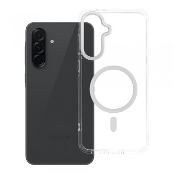 Kryt pro Samsung A36 Frame Clear Hybrid Mag Cover kompatibilní s MagSafe transparentní