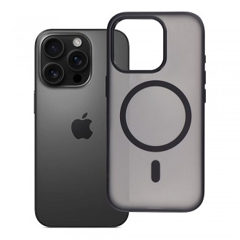 Kryt pro iPhone 16 PRO Flexline Mag Cover kompatibilní s MagSafe černý