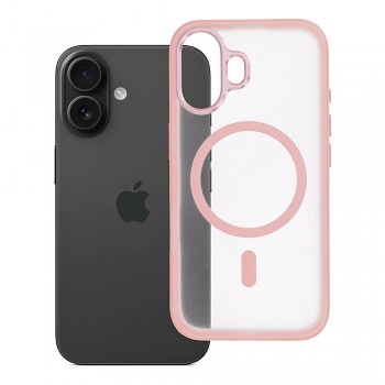 Kryt pro iPhone 16 Flexline Mag Cover kompatibilní s MagSafe růžový