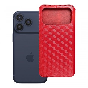 Pouzdro pro iPhone 17 PRO MAX / 18 PRO MAX Cubic Book červené