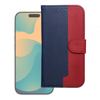 Pouzdro pro iPhone 17 PRO / 18 PRO Split Book tmavě modro-červené