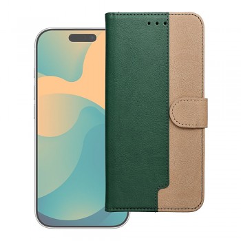 Pouzdro pro iPhone 17 PRO / 18 PRO Split Book zeleno-zlaté