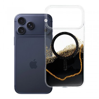 Kryt Golden pro iPhone 17 Pro Max / 18 Pro Max s nízkým okrajem fotoaparátu kompatibilní s MagSafe černý