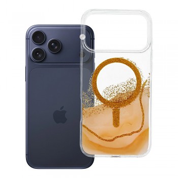 Kryt Golden pro iPhone 17 Pro Max / 18 Pro Max s nízkým okrajem fotoaparátu kompatibilní s MagSafe zlatý